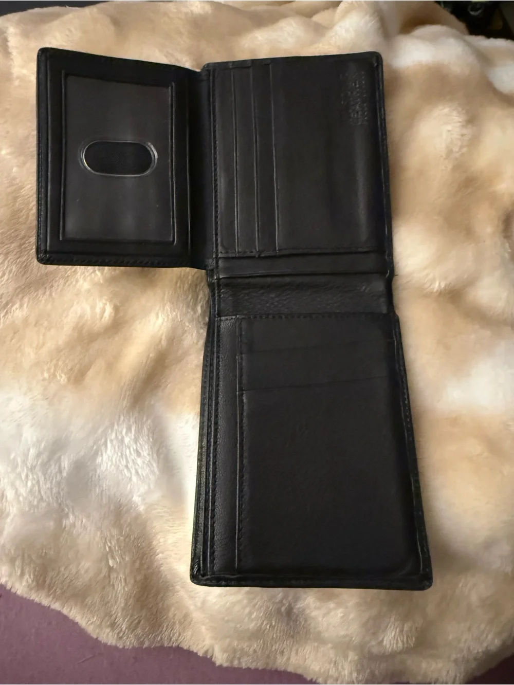Wilsons Leather Black Leather Bi-Fold Card Holder